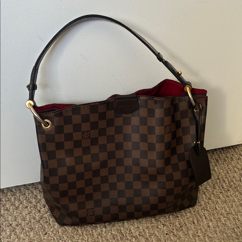 Authentic Louis Vuitton Brown Checkered Shoulder Bag